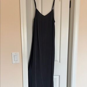 Splendid Dark Gray  Maxi Slip Dress with Spaghetti Straps